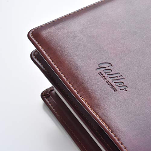 Double AA Big Book Cover & 12 Steps & 12 Traditions | Medallion Holder | by Galileo | Perfect Gift | Alcoholics Anonymous (My Guide/Coin Pocket/Brown)