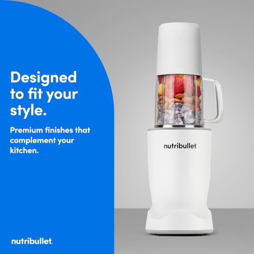 nutribullet Turbo Tumbler Edition, Personal Blender For Smoothies & Frozen Drinks, 24 Ounce Tumbler with boot, 32 Ounce Cup, Travel & To-Go Lids, 1000 Watt, Matte White, NB30400AW - image 3
