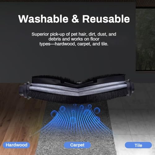 Image of Replacement Accessories Main Roller Brush /Bristle Compatible with Ecovacs Deebot U2 Pro /U2 /DGN22 Robot Vacuum Cleaning accesoriesU2 Pro /U2 /DGN22 (ED U2 Bristle)