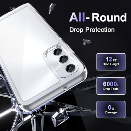 Image of Case for Samsung Galaxy A05S, Military Grade Drop Protection Phone Case, Yellowing Resistant, Anti-Scratch Hard PC Back, Shockproof Hard Ultra-Thin Protective Cover, Clear