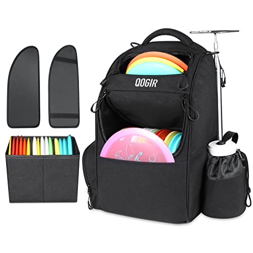 Qogir Disc Golf Bag, Durable Disc Golf Backpack, Lightweight Disc Golf Bag With Two Sidewall Supports And Dividers Design, Introductory Disc Golf Bag For Beginners And Casual Disc Golf Rounds #TOP15