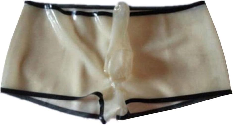 Boxer Sexy Briefs Natural Latex Underwear Condom 0.4mm Transparent with Handmade