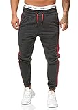 OneRedox Herren Jogging Hose Jogger Streetwear Sporthose Modell 1211 (M, Antra)