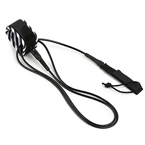 Ajcoflt Trela de surf Trela de prancha de surf Trela de aço liso Giratória Perna de corda Paddleboar