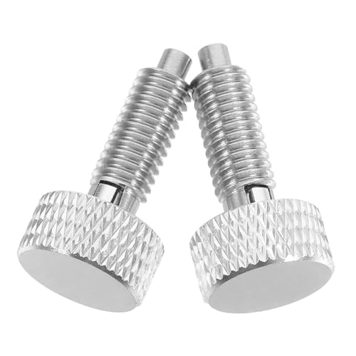PRETYZOOM 2pcs Hand Plunger Knurled Handle Retractable Pin Plunger Spring Indexing for Industrial Use