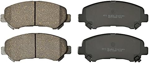 KFE KFE1338-104 Ultra Quiet Advanced Premium Ceramic Brake Pad FRONT Set Compatible With: 2009-2018 Nissan Maxima, 2008-2013 Rouge, Rouge Select, Juke Nismo RS, Sentra SE-R Spec-V