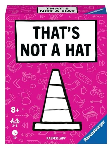 Ravensburger - 20954 Eso no es un Sombrero: Juego de Fiesta, Juego de Cartas para 3 a 8 Personas, Entretenimiento Divertido a Partir de 8 años, Regalos de cumpleaños
