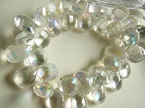 Perle cristal de roche LKBEADS poire briolette, offrez l'harmonie d'une pierre naturelle