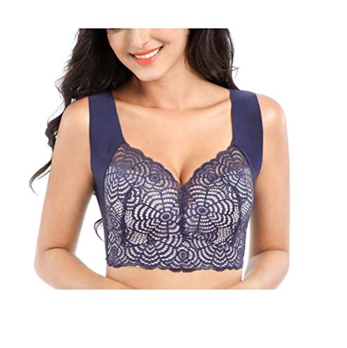 Air Ultimate Lift Bra Stretch Full-Figure Seamless Lace Cut-Out Braï¼ŒExsecret Ultimate Lift Sports Braï¼ŒSleep Bras for Women 40/90D Blue