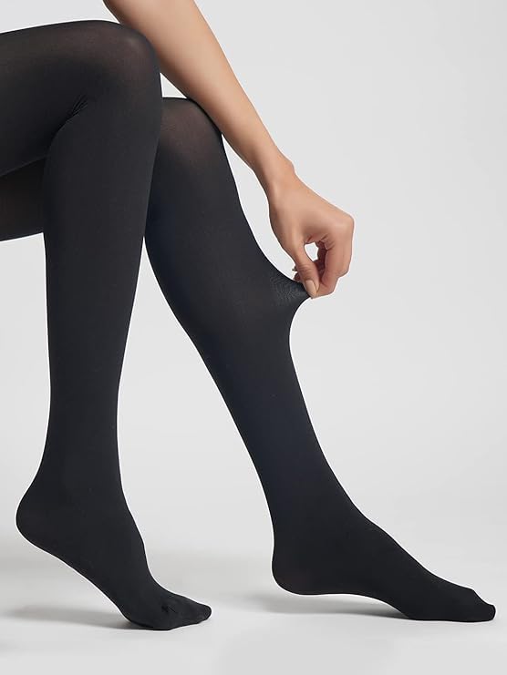 Cotton Footless Tights for Women | Stockings With Super Stretch Waistband Made with Breathable, Anti Odour & Moisture Absorbent, Ideal for Ballet/Dancing/Everyday Activity (Pack Of 1) One Size (Black) - Image 4 thumbnail
