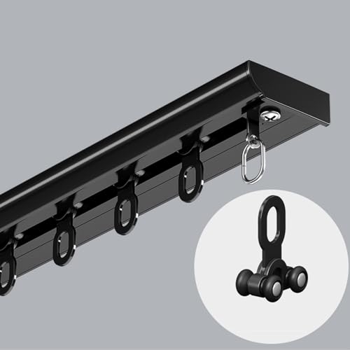 Ensemble de rails de rideaux pour plafond éliminant les bruits de frottement