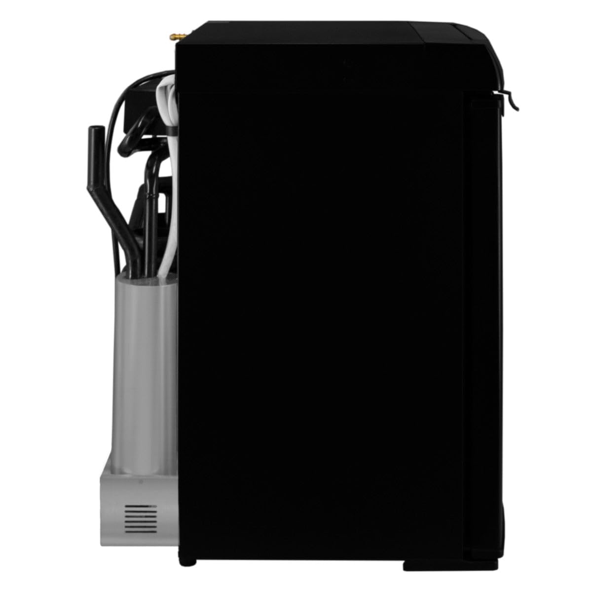 3-drożna lodówka kempingowa 43 l, chłodnica 240 V/12 V, lodówka gazowa, do kampera/przyczepy kempingowej RV, absorpcyjna, czarna, 100% bezgłośna, drzwi otwierane po lewej lub prawej stronie, wyjmowane