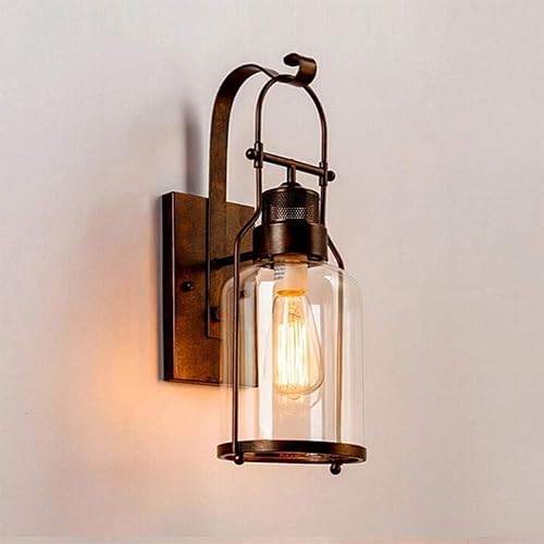 Loft Wall Lamp Vintage Industrial IronWall Light Restaurant Stair...