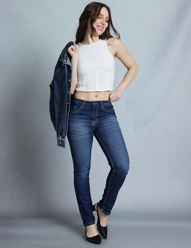 Image of INKD Women's Slim Fit Jeans - Mid-Rise | Cotton Blend | Stretchable | Classic 5 Pocket Styling | Jeans for Women | Women Jeans (Available in Plus Sizes)