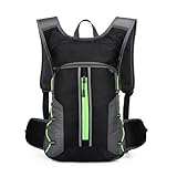 PORRASSO Mochila de Senderismo 20L Ligera Hiking Backpack Mochila de Hidratación para Hombre Mujer Acampar Hacer Ciclismo Escalada Deportes Aire Libre Verde