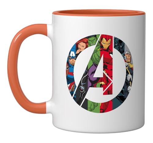 Marvel Avengers Taza de Cerámica 11 oz Naranja/Blanco miniatura 1