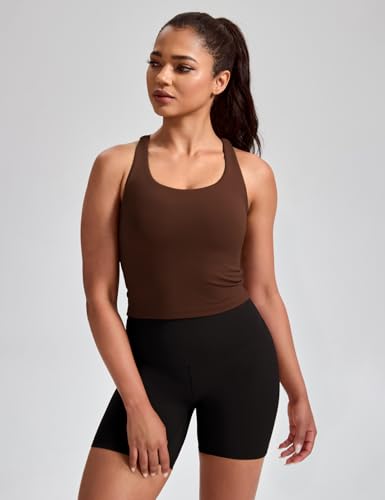 Image of HeyNuts Longline Zeal Bras Medium Impact Wirefree Sports Bras Workout Crop Tank Tops with Removable Pads, A-D Cups