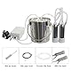 Bewinner Kuh Melkmaschine - 3L Portable Plug in pulsierende Vakuumpumpe Melkmaschine, 304 Edelstahl Eimer Herr Melker mit Auto Stop Check Ventil