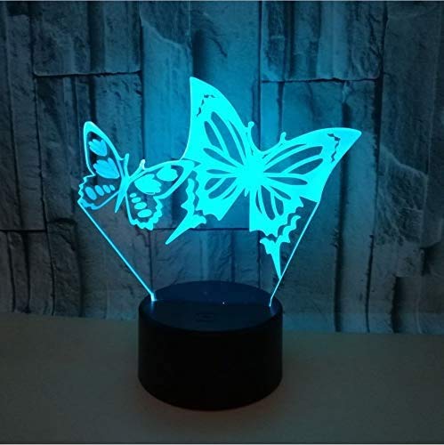 Preisvergleich Produktbild Schmetterling 3d led nachtlicht 7 farbwechsel tischlampe weihnachten dekorative geschenk kinderspielzeug