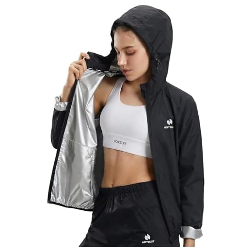 HOTSUIT Sauna Suit for Women Weight Loss Machine Washable Sweat Sauna Jacket Pants Anti Rip Sweat Suit for Gym Workout
