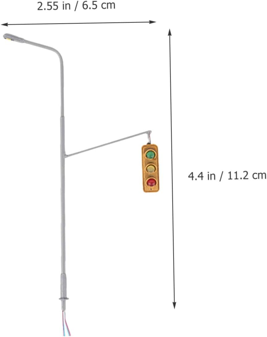 Mini Railroad Signal Light Model for Sand Table Abs Metal Construction Realistic Warm White Traffic Lamp for DIY Train Layouts and Model Railway Accessories for Teens and Hobbyists