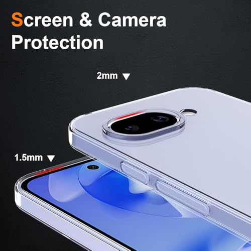 Image of for Google Pixel 9A 5G Premium Transparent Hybrid Soft Slim Dust Proof Silicone Back Case Cover with Camera Protection