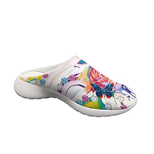 Womens Rose Ladies Slippers With Arch Support Slippers With Butterfly Loafers For Elderly Women Retro Chinese Mesh Slippers For Women Platform House Slippers Lightweight Slippers Cheap Slippers Travel #TOP6