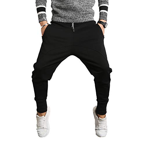 PRIJOUHE Men's Joggers, Sweatpants, Low Crotch Sweats Slim Fit Trousers Harem Hip Hop Pants 6