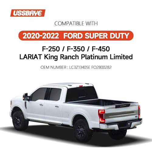 Image of LED Tail Lights For 2020-2022 Ford Super Duty F250 /F350 /F450 Left | LARIAT /King Ranch /Platinum /Limited Driver Side taillights Assembly OE Replace LC3Z13405E FO2800282 (Blindsport Bracket )