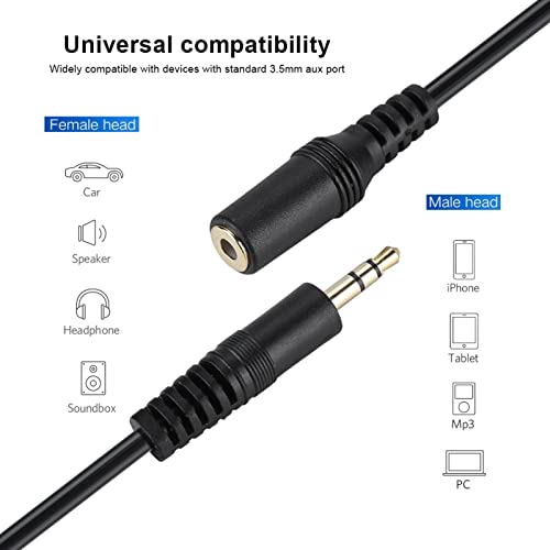 Cable Extensor AUX Estéreo Jack 3.5mm Macho a Hembra 10m miniatura 5