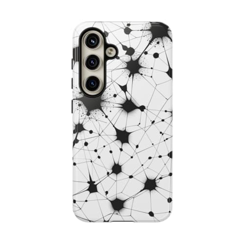 Coque rigide Samsung S24 brillante anti-rayures à motif réseau abstrait