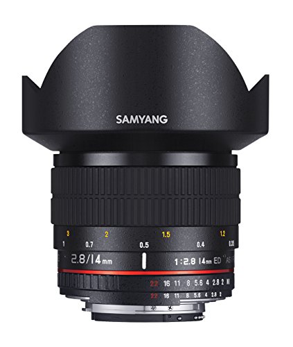 Samyang SAM14CANON_Ae - Objetivo 14 mm F2.8 ed AS IF UMC, Negro (1110601102)