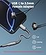 JSAUX USB C zu 3.5mm Klinke Adapter, Kopfhörer Jack Typ C Aux Audio Adapter für iPhone 16 Pro/16 Pro Max/16/16 Plus/15 Pro Max/15 Pro,Samsung S24/S23/S22/S21,iPad Pro,Pixel 6/4XL-Grau