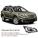 TUSDAR Headlight Assembly Set for 2015-2017 Subaru Outback Halogen Headlamp Passenger and Driver Side Black Bezel