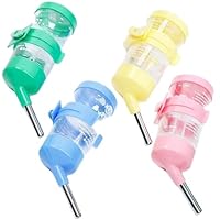 Zwenjuan Kleintiertränke,4 Stück 80 ml Wasserspender für Hamster und Mäuse,Hamster-Wasserflaschen,Hamster Trinkflasche,Hamster Zubehör für Meerschweinchen,Hasen Chinchilla,Ratten,Kleintiere