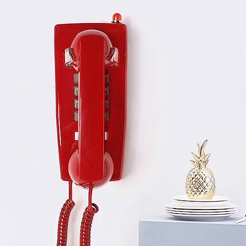 MYADDICTION-Wall-Phone-Handset-Volume-Control-Wall-Telephone-for-Living-Room-Office-Red-Home-Telephones-Accessories-Corded-Telephones-consumerelectronics