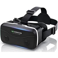 VR Brille Handy, Virtual Reality 3D Brille, Anti-Blaulicht, kompatibel mit iOS und Android 5,0-7,0 Zoll Smartphones (Black)