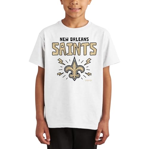 New Orleans Saints Doodle - NFL Youth Short Sleeve Fan T-Shirt for Boys & Girls