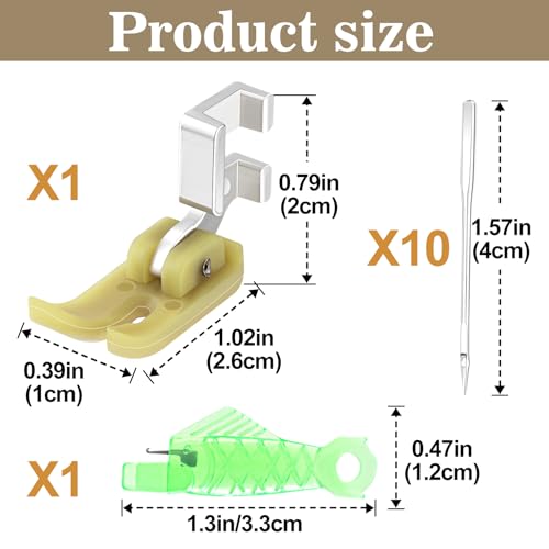 Pie prensatela para máquina de coser 10 mm bajo brazo miniatura 2