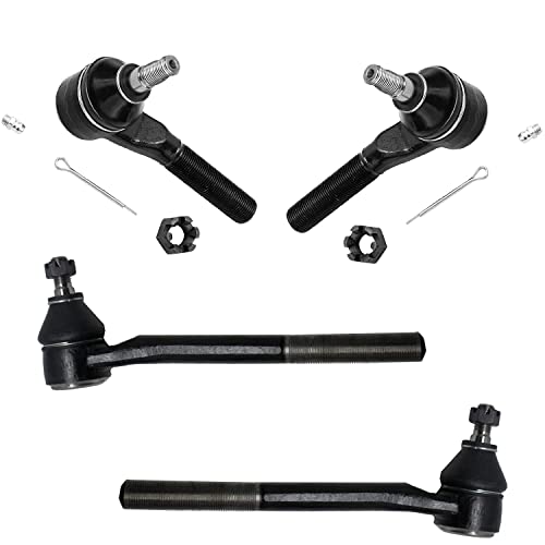 Image of Detroit Axle - 4WD Front Upper Control Arms Ball Joints Tie Rods + Wheel Lug Nuts Replacement for Chevy Blazer S10 Bravada Sonoma Jimmy - 24pc Set