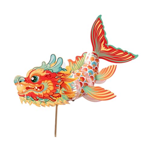 Baoblaze Handlaterne Bastelset mit Drachenmotiv Eine Chinesische...