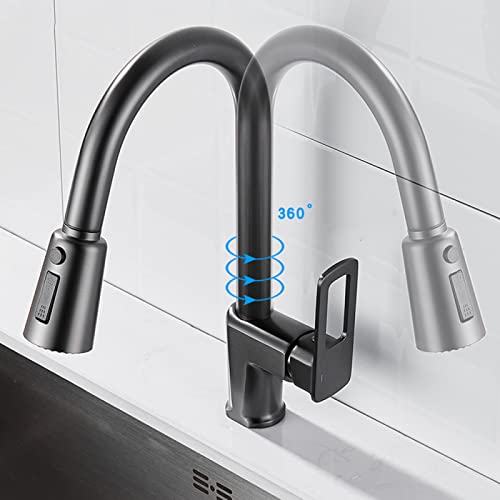 Mitigeur de cuisine pivotant 360° avec douchette extractible ergonomique - 5