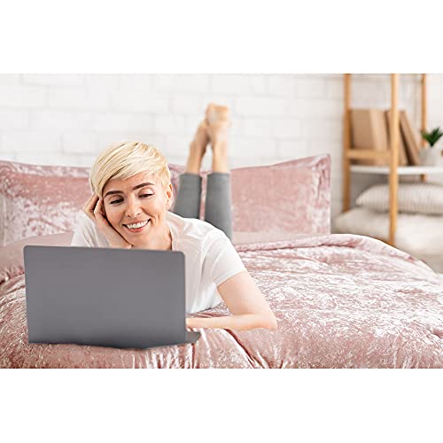 Comfort Spaces Juliette Luxe Comforter Set Velvet Lush With Soft Brushed Microfiber Reverse, All Season Cozy Velvet Bedding Sets, Fluffy Comforter Bed Set, Matching Sham, Blush Twin/Twin Xl 2 Piece #TOP3