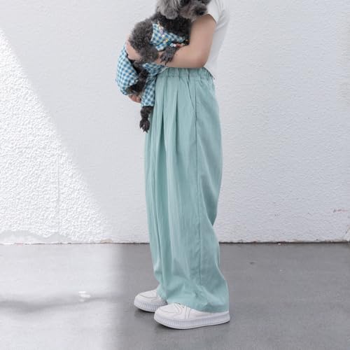 Image of Girls Pants 10-12 Years Flowy Palazzo Wide Leg Dress Pants for Girls Summer Black Pants Trousers 5-15 Years