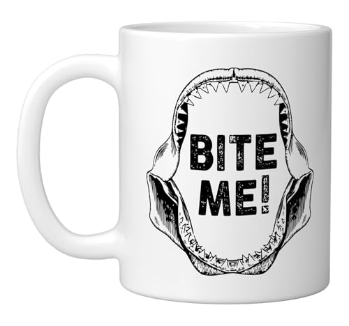 Taza de cerámica con diseño de mandíbula de tiburón miniatura 1