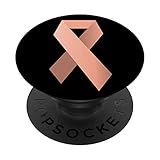 Cáncer de útero Cinta de melocotón Útero PopSockets PopGrip: Agarre intercambiable para Teléfonos y Tabletas