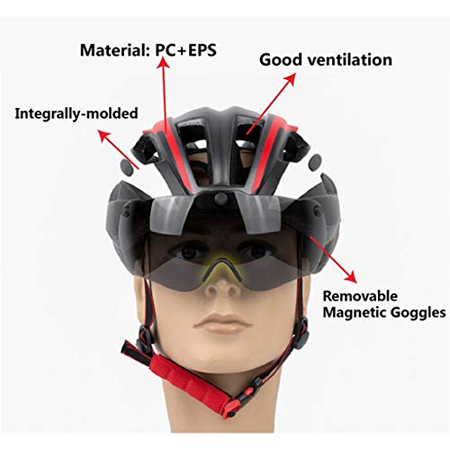Lahomia Casco da Bici da Donna da Uomo Occhiali