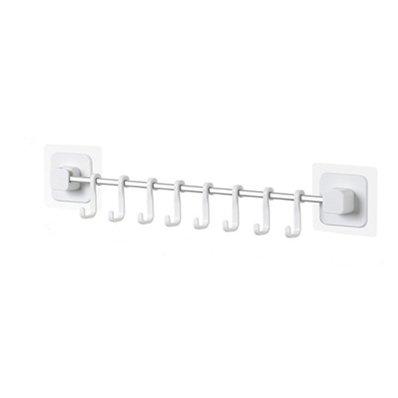 Percha para Utensilios de Cocina Ganchos de cocina, fila de ganchos de pared, estante de almacenamiento de cuchara y espátula montado en la pared