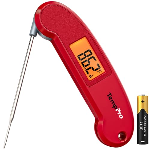 TempPro TempX2 0.3s Instant Read Meat Thermometer Digital for Coo...