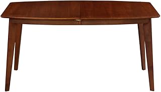 Miliboo Leena - Mesa de comedor extensible escandinava, color nogal L150-200 cm